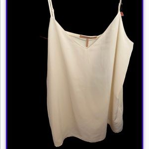 Scotch + Soda Jersey Tank Top Woven Front Panel Tencel Mix Blouse